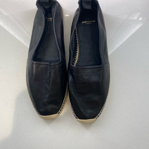 YSL espadrilles. Rare. Black leather. Lightly worn. Size 45. - Picture 3 of 9